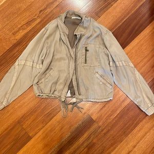 Tan loose fitting jacket